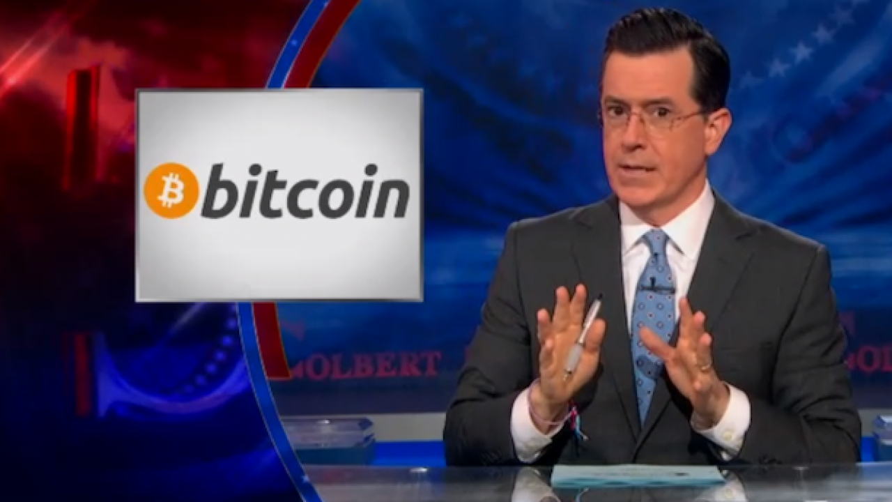 bitcoins explained by stephen colbert