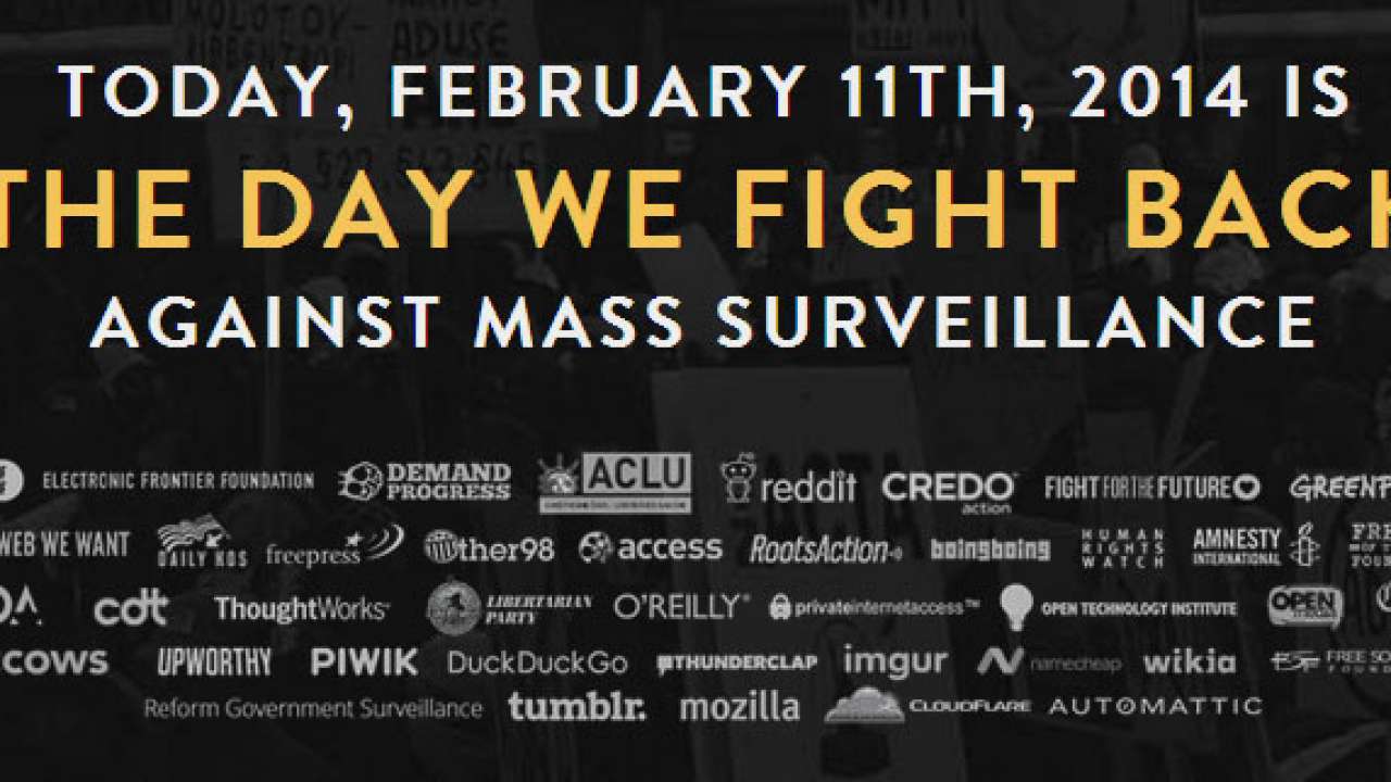 Web we want. Mass Surveillance. Fight back.